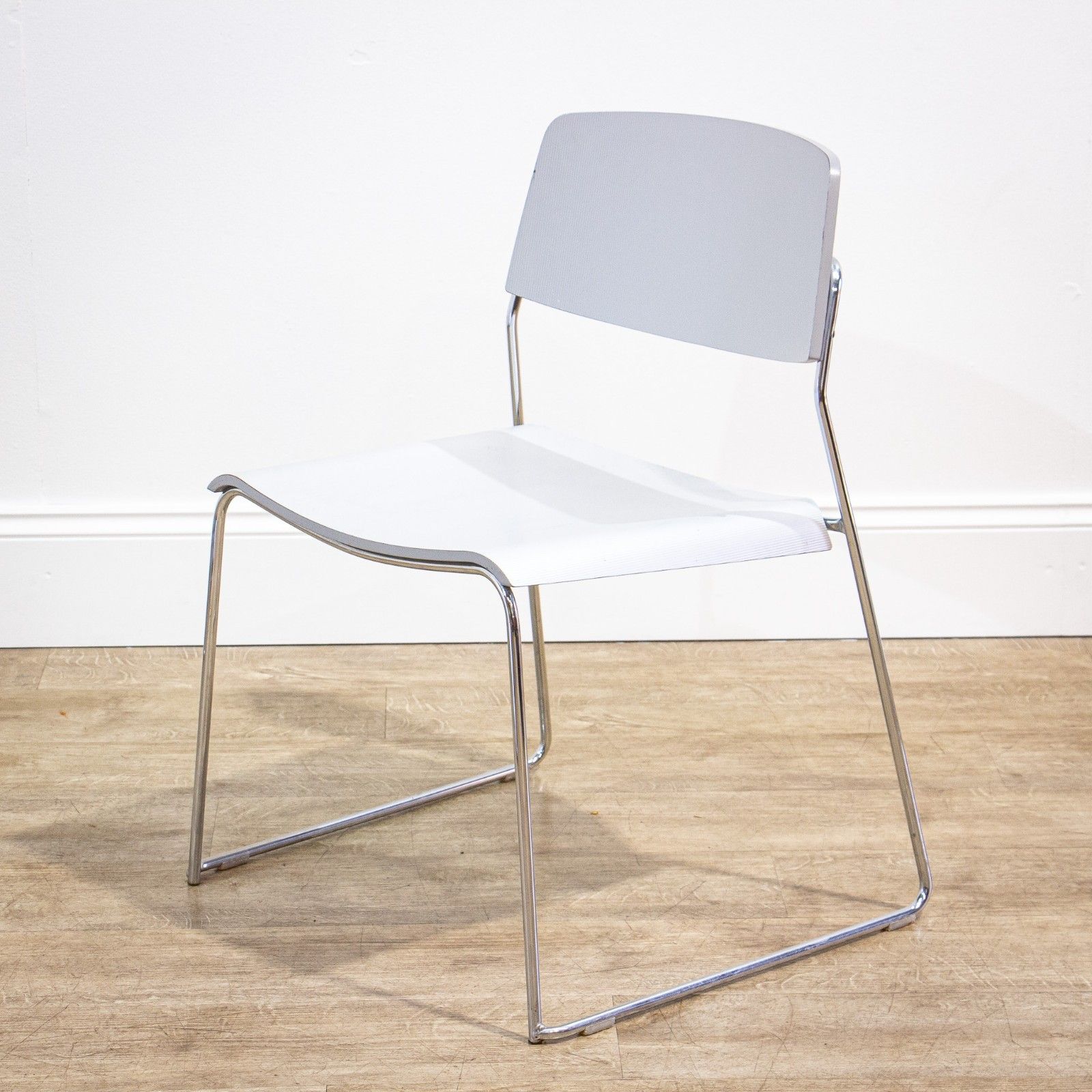 Set Of 4 Silver Grey Stacking Chairs By Talin Of Italy photo buy
