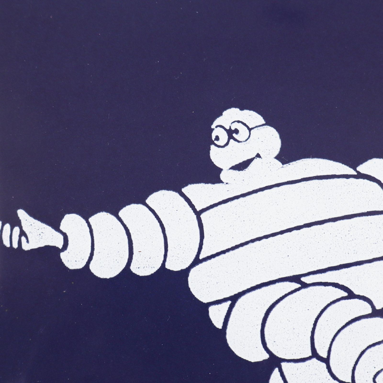 photo furniture Vintage Ceramic Michelin Man Garage Tile, Set Of 5, 1960s.