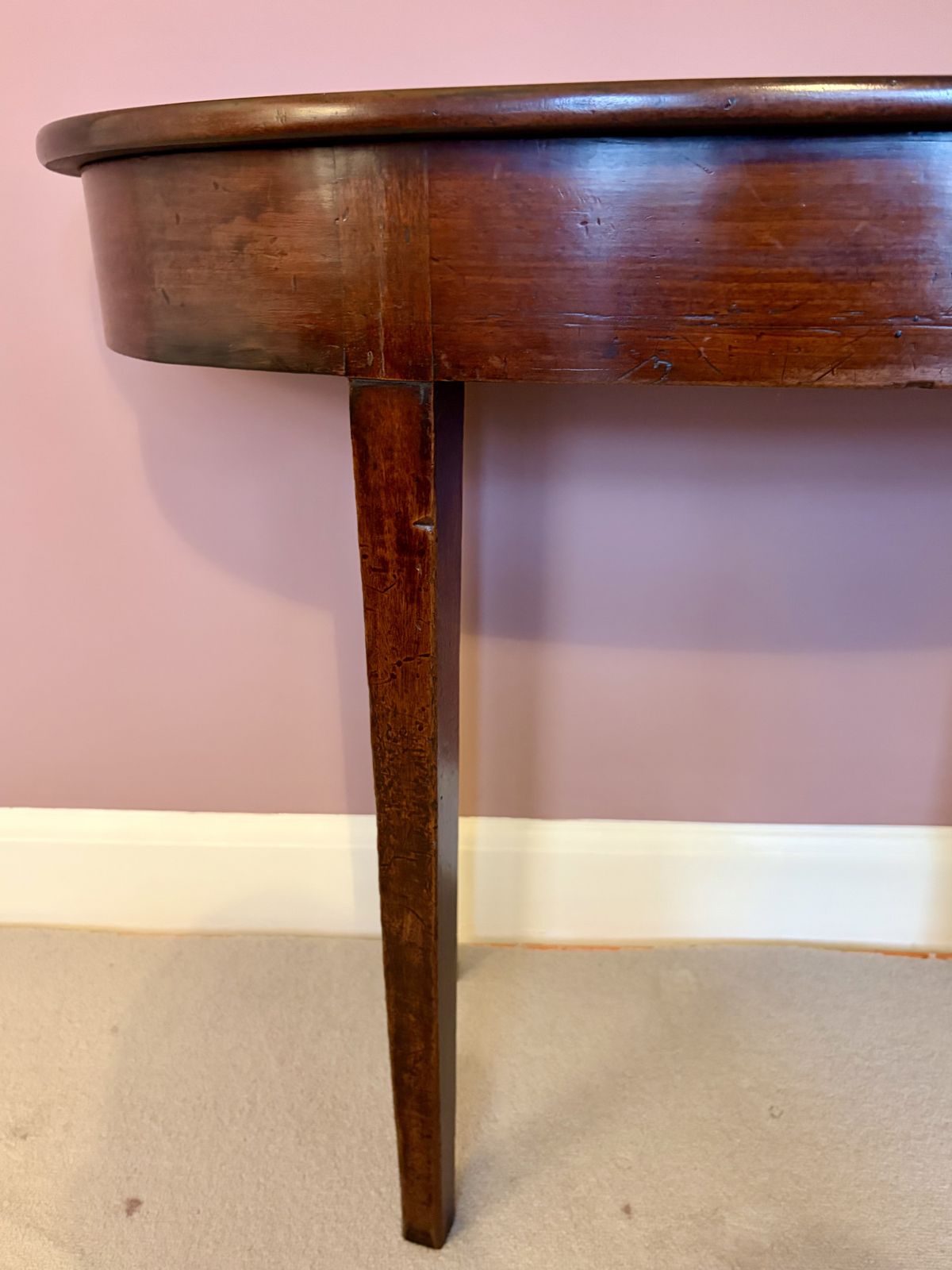 A Pair Of Georgian Mahogany D Shaped Console Tables photo vinterior
