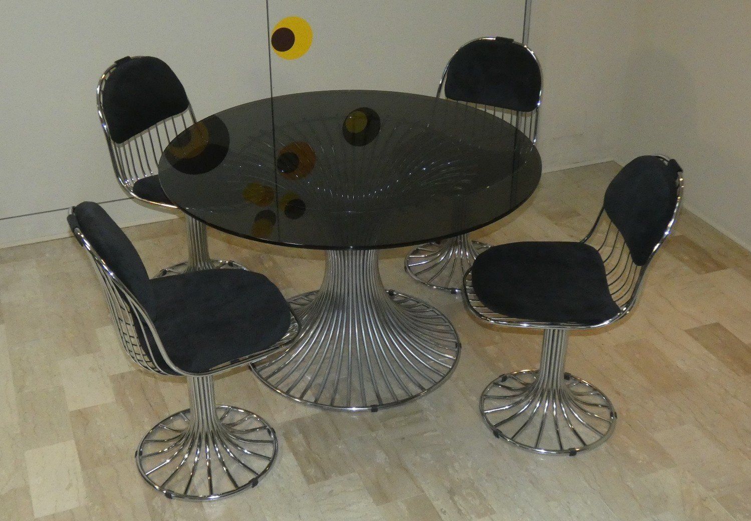 Margot Chairs And Tulip Dining Table By Gastone Rinaldi For Rima, Italy, 1968, Set Of 5 photo furniture