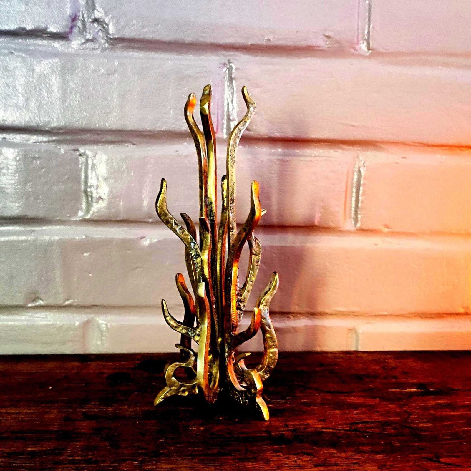 1960s Sculptural Brutalist Bronze Candle Holder Or Vase By Heinz Goll photo furniture