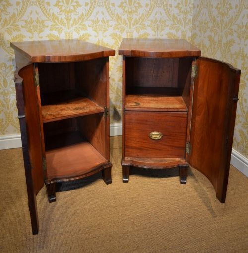photo furniture A Pair Of Regency Mahogany Pedestal Cabinets