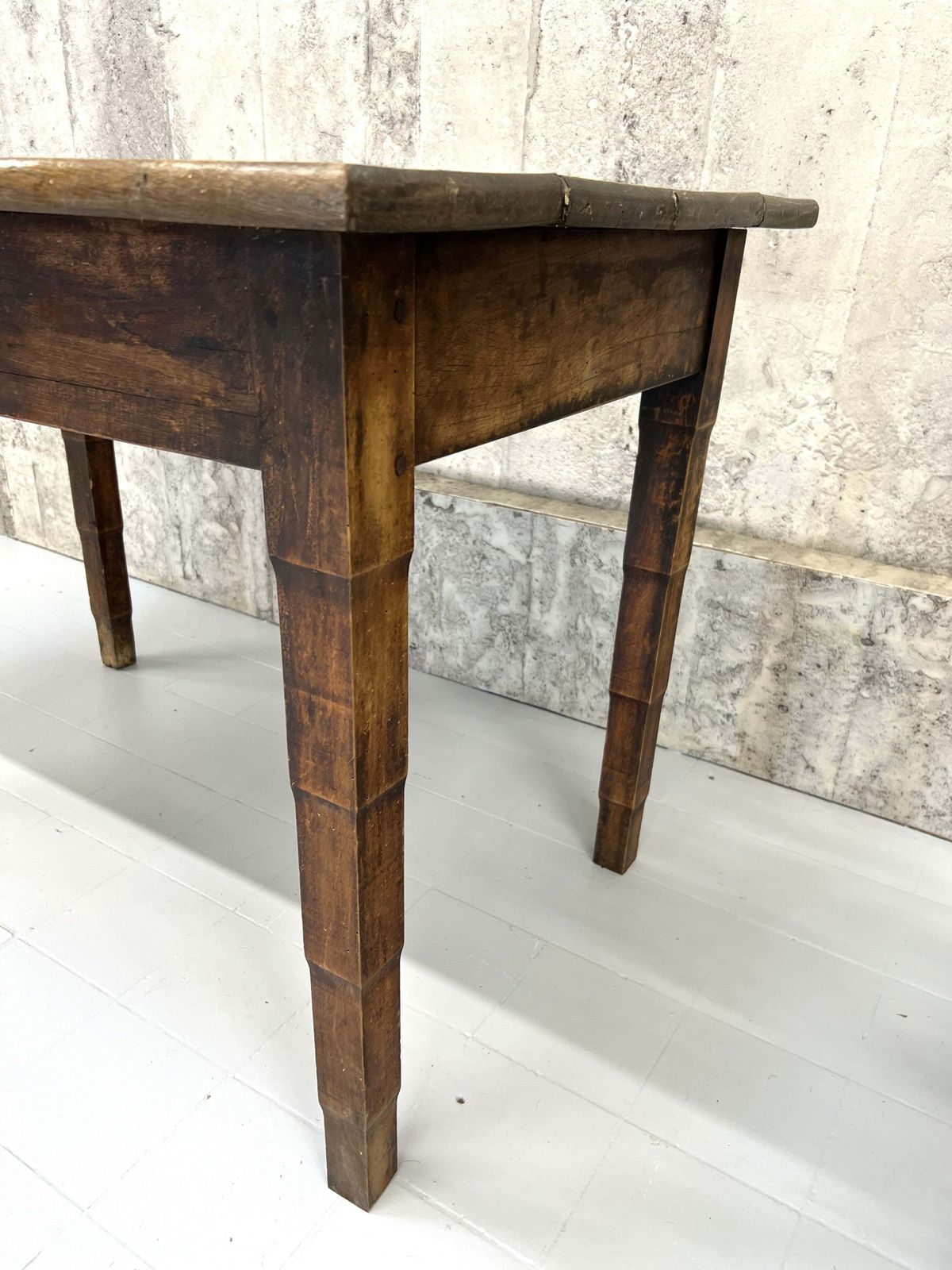 104.5cm Rustic Oak 1930's Bistro Table photo for sale