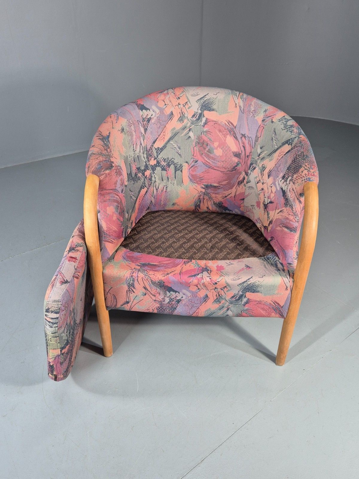 Vintage Tub Chair Stouby Multicoloured Danish Retro 1980s Eb11347 Mnor photo 275.0