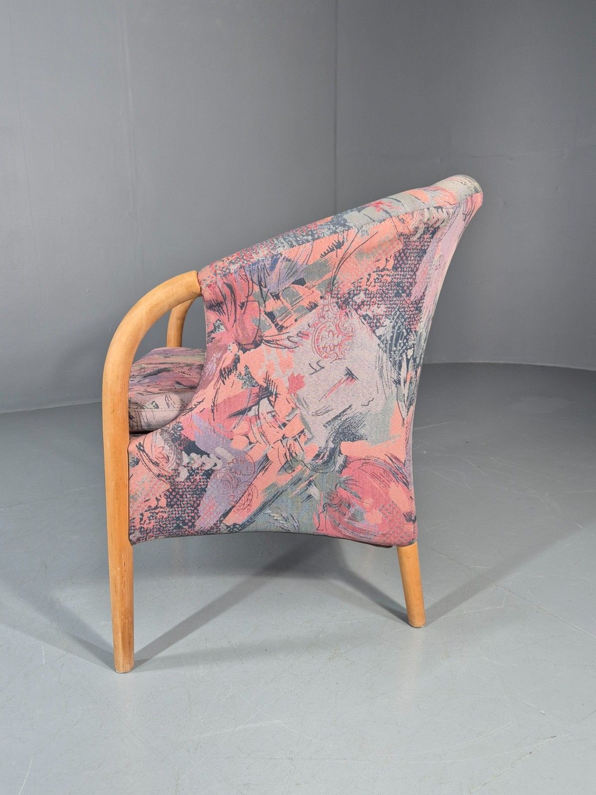 275.0 Vintage Tub Chair Stouby Multicoloured Danish Retro 1980s Eb11347 Mnor photo