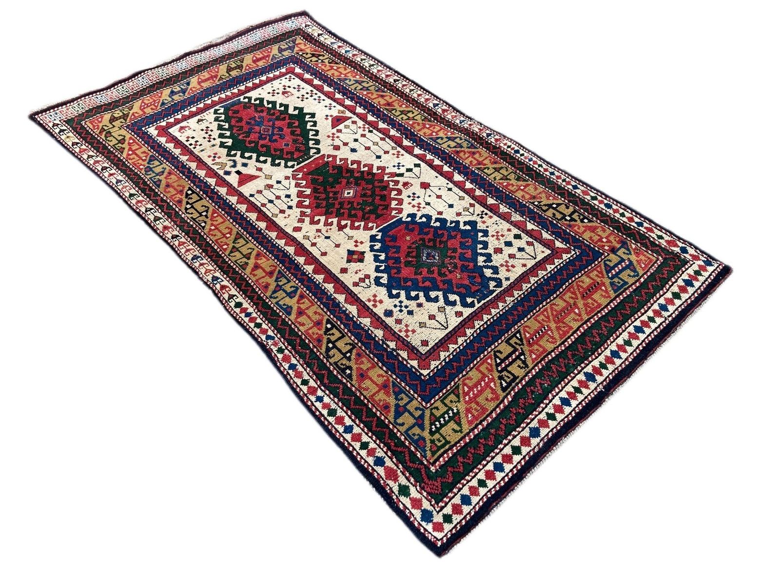 Antique Caucasian Kazak Rug 1.82m X 0.97m photo for sale