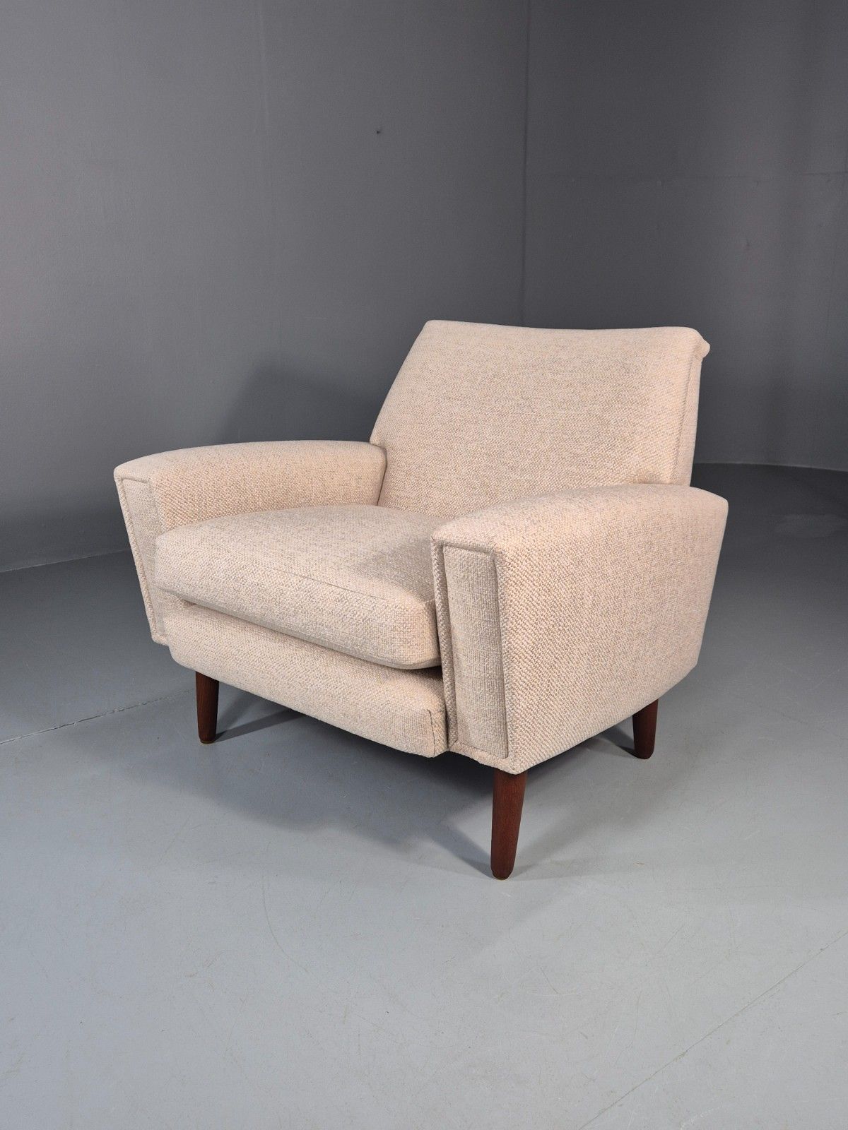 Mid Century Danish Lounge Chair 1960s Vintage Thams Reupholstered Eb11261 Mnor