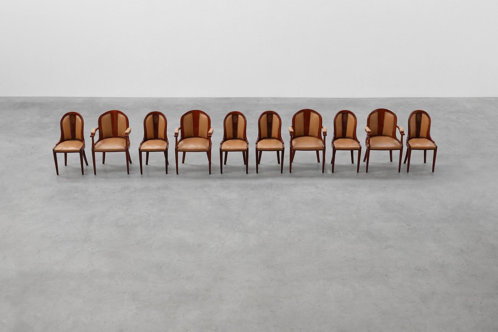 Art Deco Chairs From De Coene, Belgium, 1935, Set Of 10 photo vintage