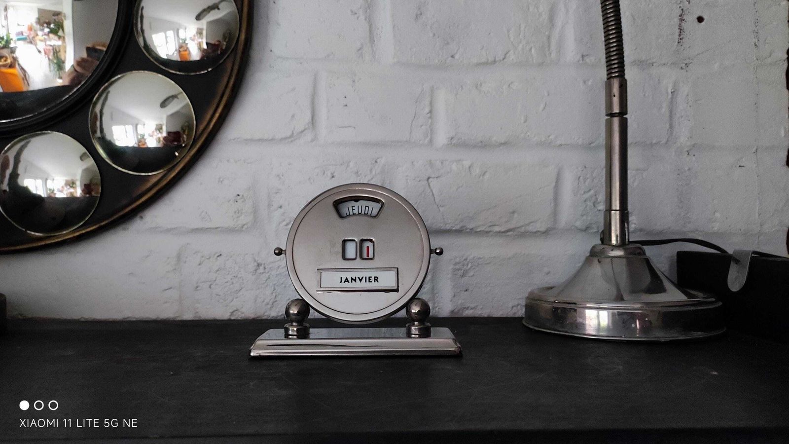 Art Deco Chrome Perpetual Calendar Antique Mistral French Desktop Calendar photo furniture
