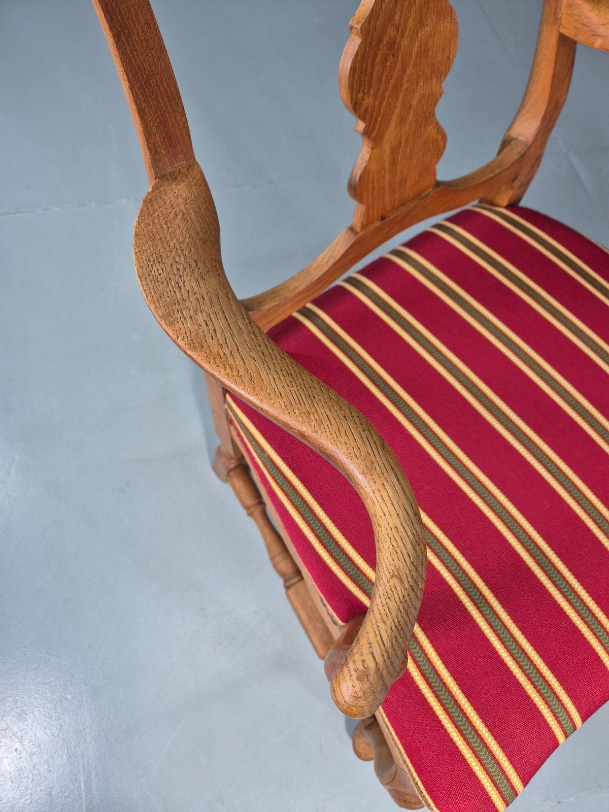 Antique Rococo Revival Oak Chair Danish 1880 Splat Back Shell Motif Eb10887 Vdin photo Furniture