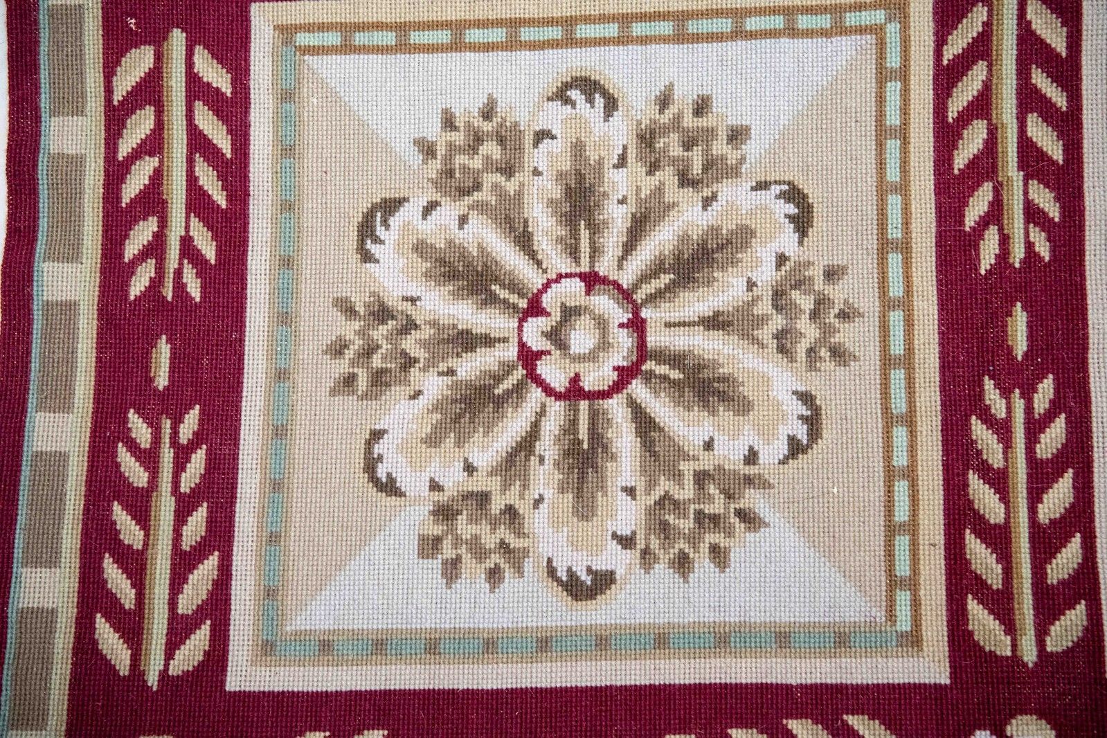 Aubusson French Style Antique Hand Made Needlepoint Rug 114cm X 177cm photo Textiles