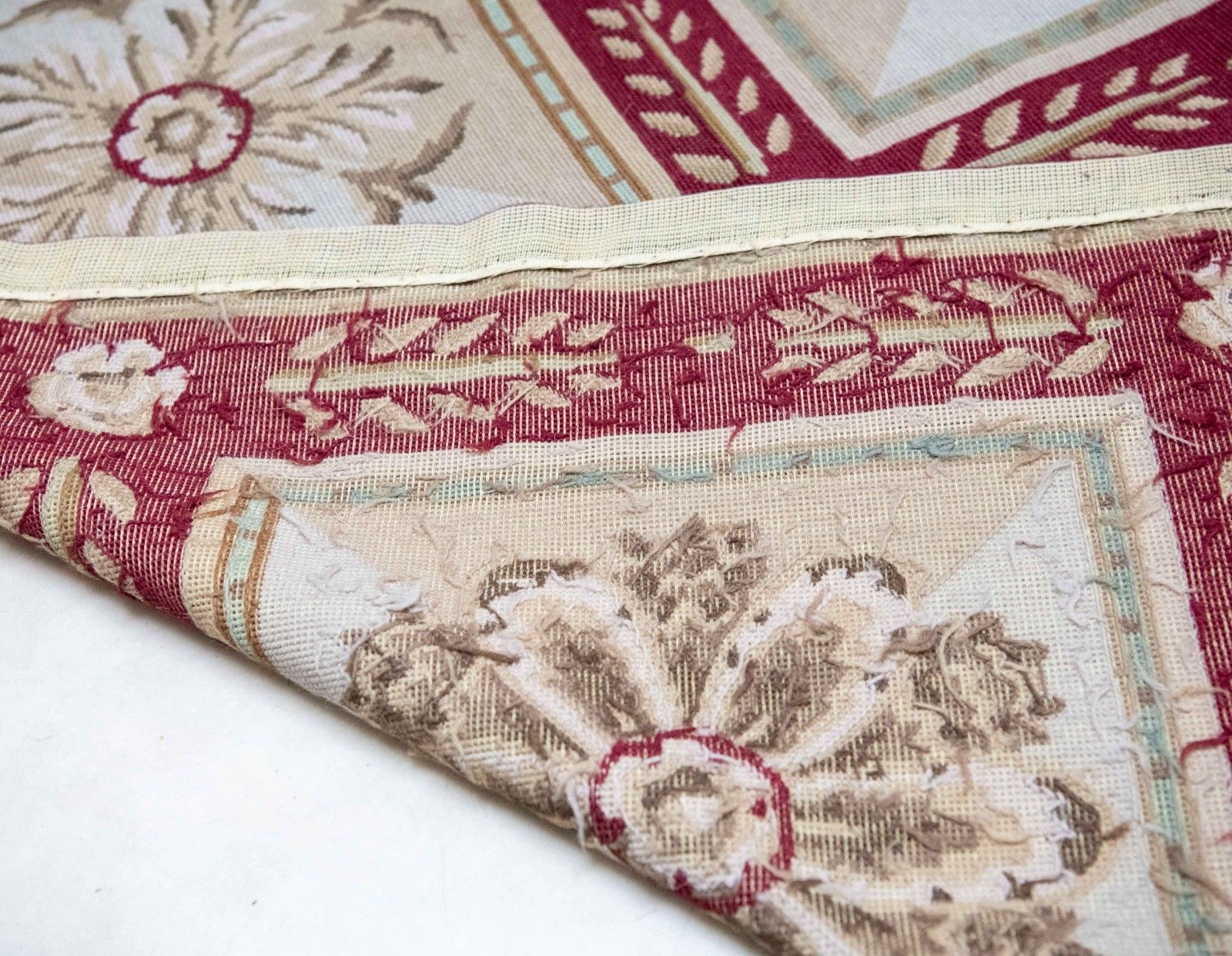 Aubusson French Style Antique Hand Made Needlepoint Rug 114cm X 177cm photo vintage