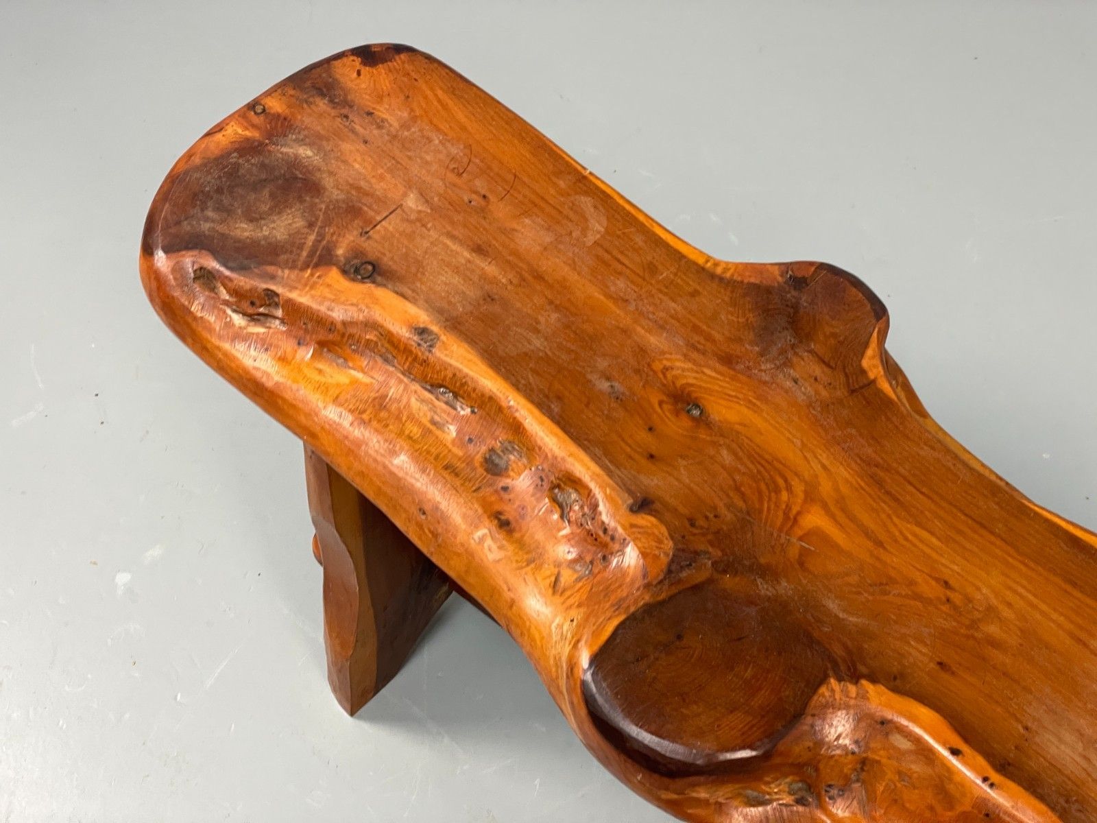 Natural Live Edge Bench Chunky Solid Organic Design Eb11066 Mwoo photo 125.0