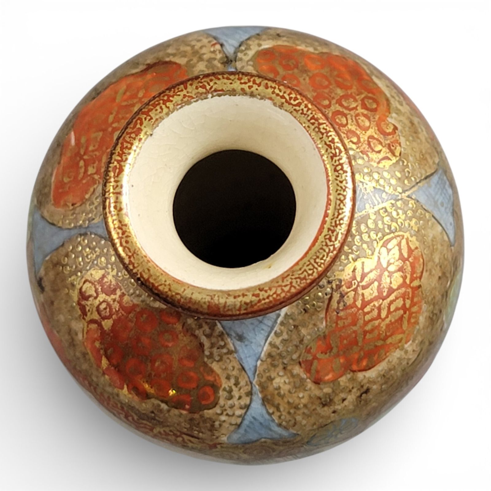 Miniature Satsuma Vase, Kyoto, Signed Chosei, Meiji Period, 10.7cm photo for sale