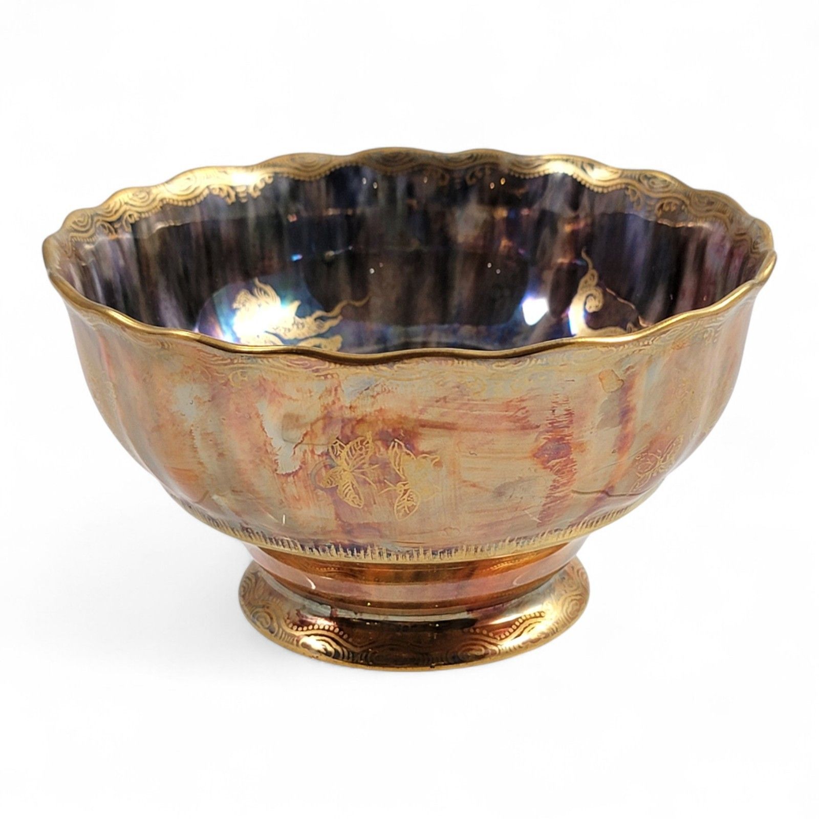 Antique Daisy Makeig Jones Wedgwood “Fairyland Lustre” Bowl (Z4824) C.1915 photo 650.0