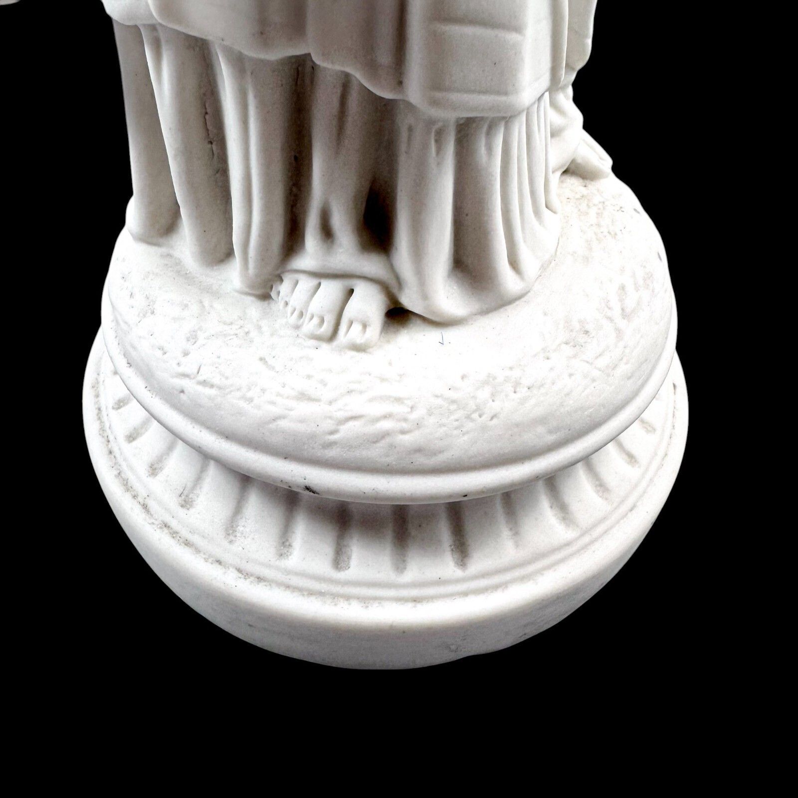 Antique Victorian Neoclassical Bisque Porcelain Figure, England 1850s photo vintage