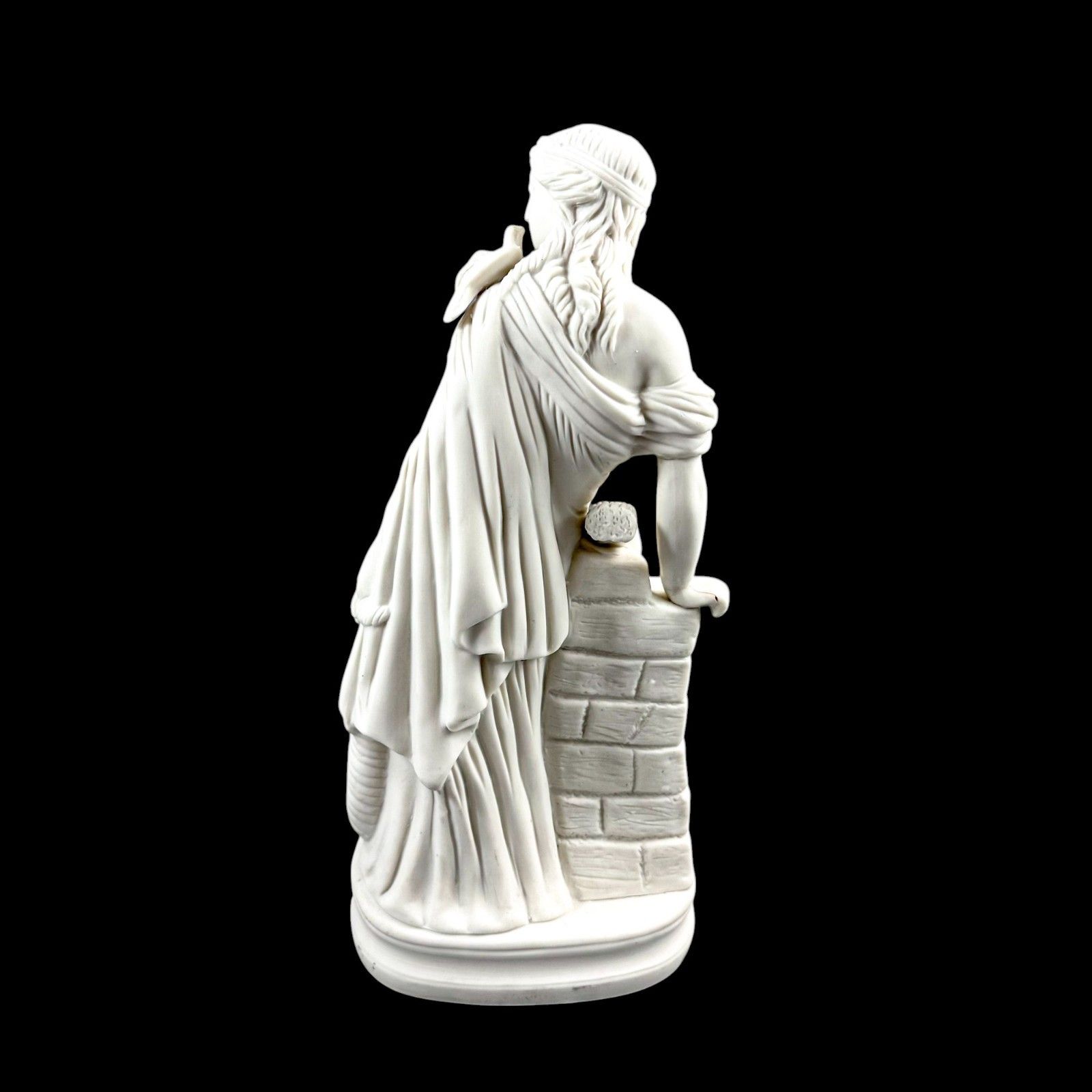 Antique Victorian Parian Ware Porcelain Neoclassical Figure, Late 19th Century photo 400.0