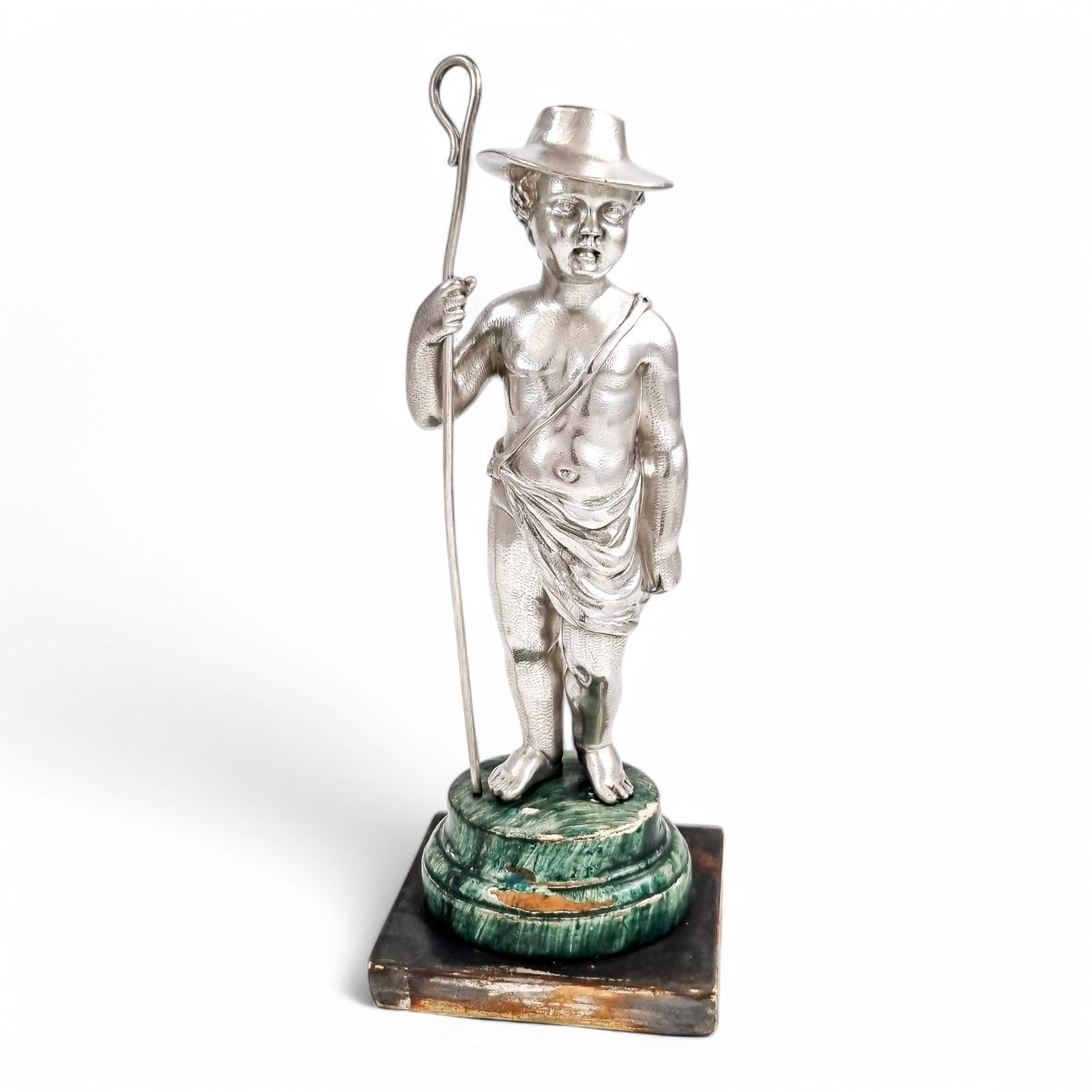 Victorian Edward & John Barnard Victorian Sterling Silver Shepherd Boy, C. 1860s photo furniture