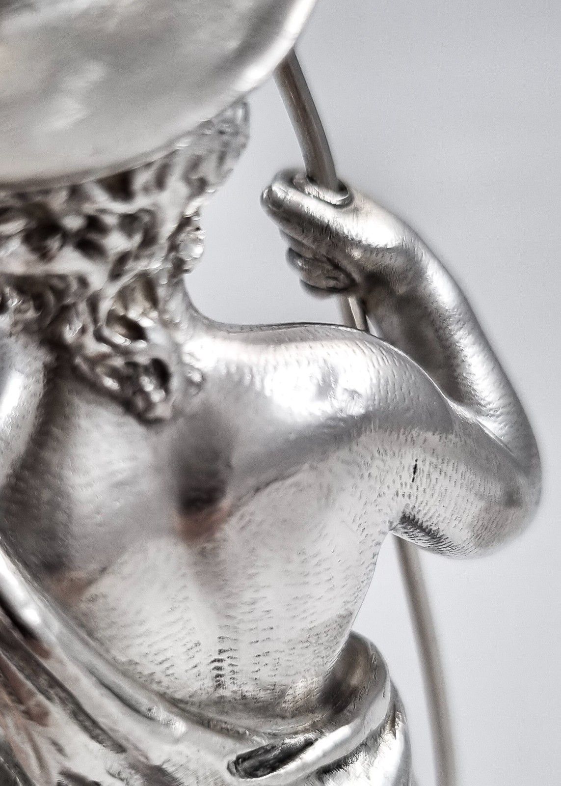 900.0 Victorian Edward & John Barnard Victorian Sterling Silver Shepherd Boy, C. 1860s photo
