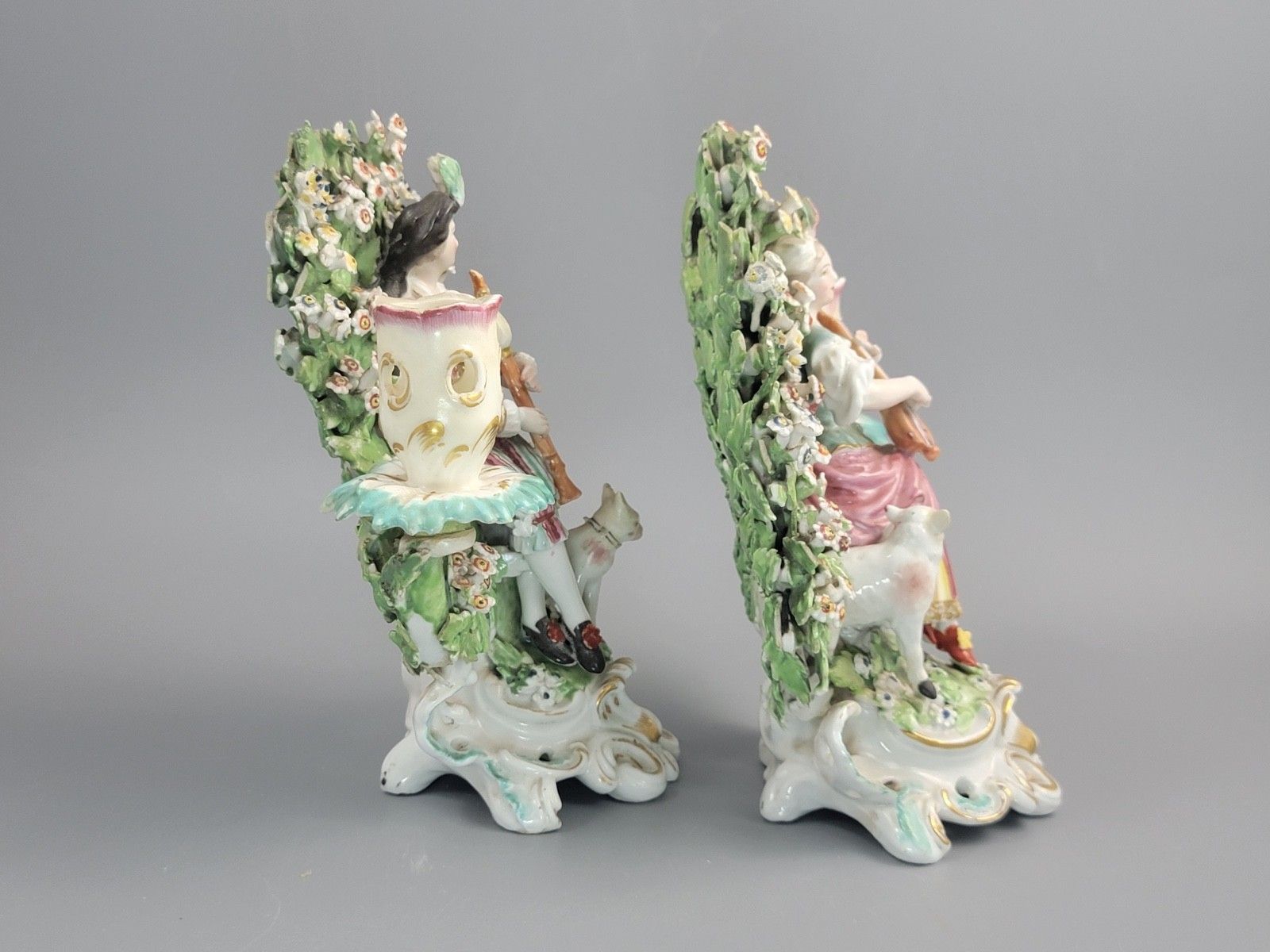 Derby Pair Of Porcelain Candlestick Figures Musicians, C. 1765–1770 photo 1200.0