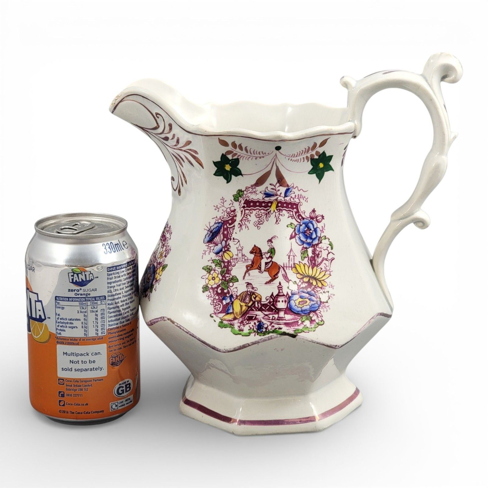photo vinterior Staffordshire Jug, Oriental Scene With “Indische Blumen”, Late 18th Century