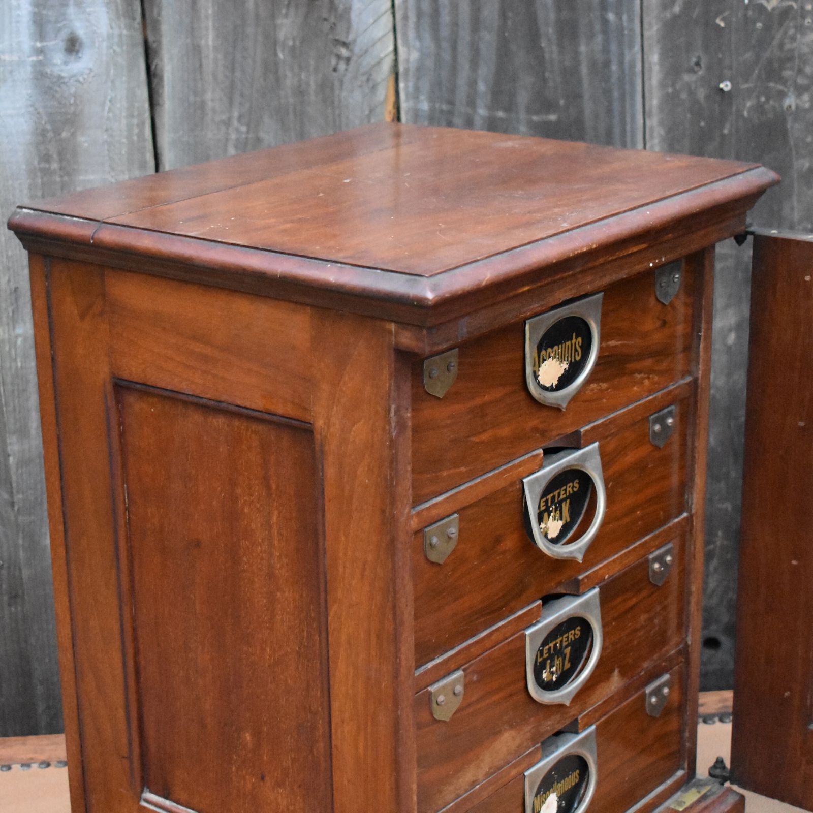 photo buy Antique Victorian Mahogany Amberg Letter Paper Filing Cabinet Bank Of Drawers