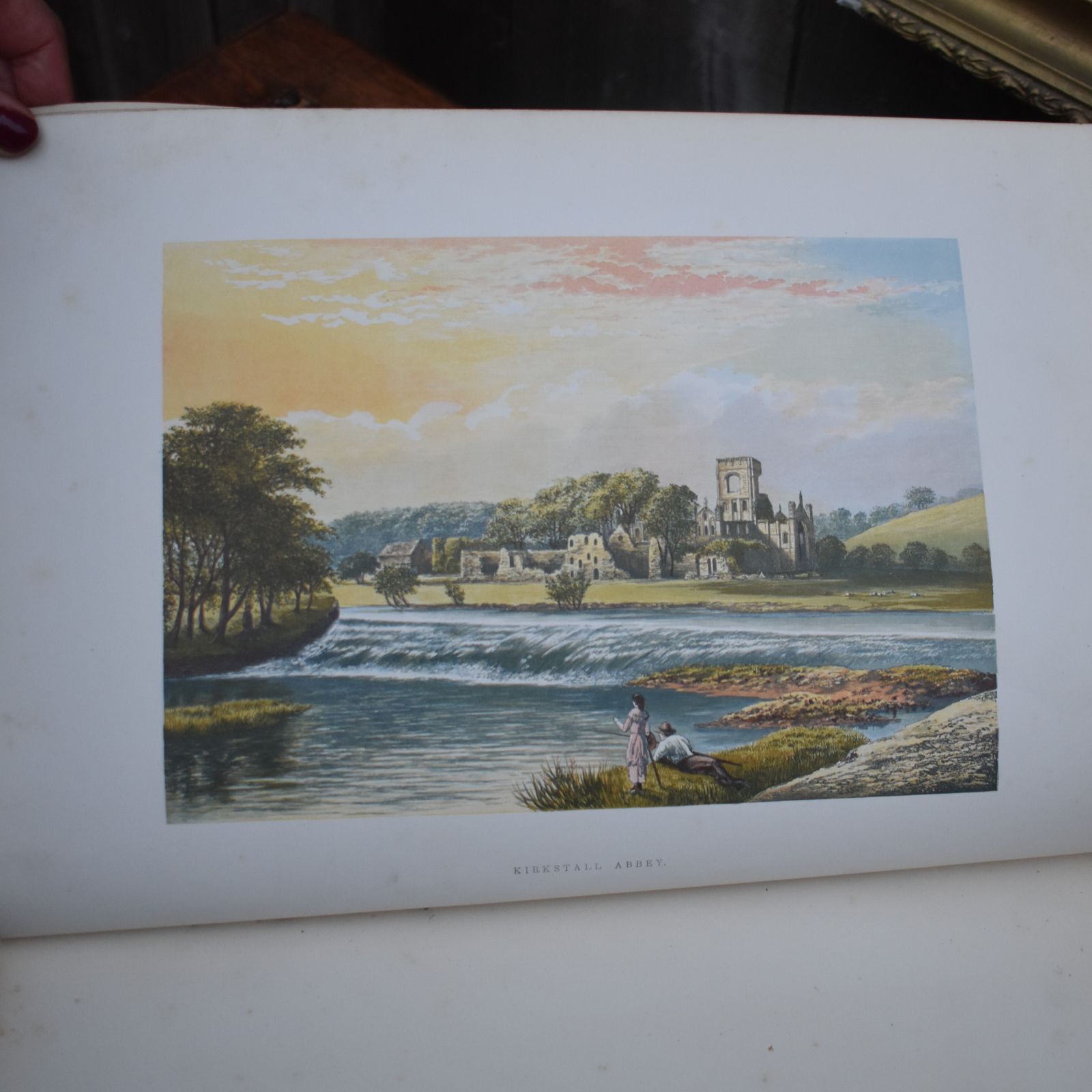 Home Decor Antique Ruined Abbeys Of Britain Frederick Ross Colour Prints Af Lydon Book Pair photo