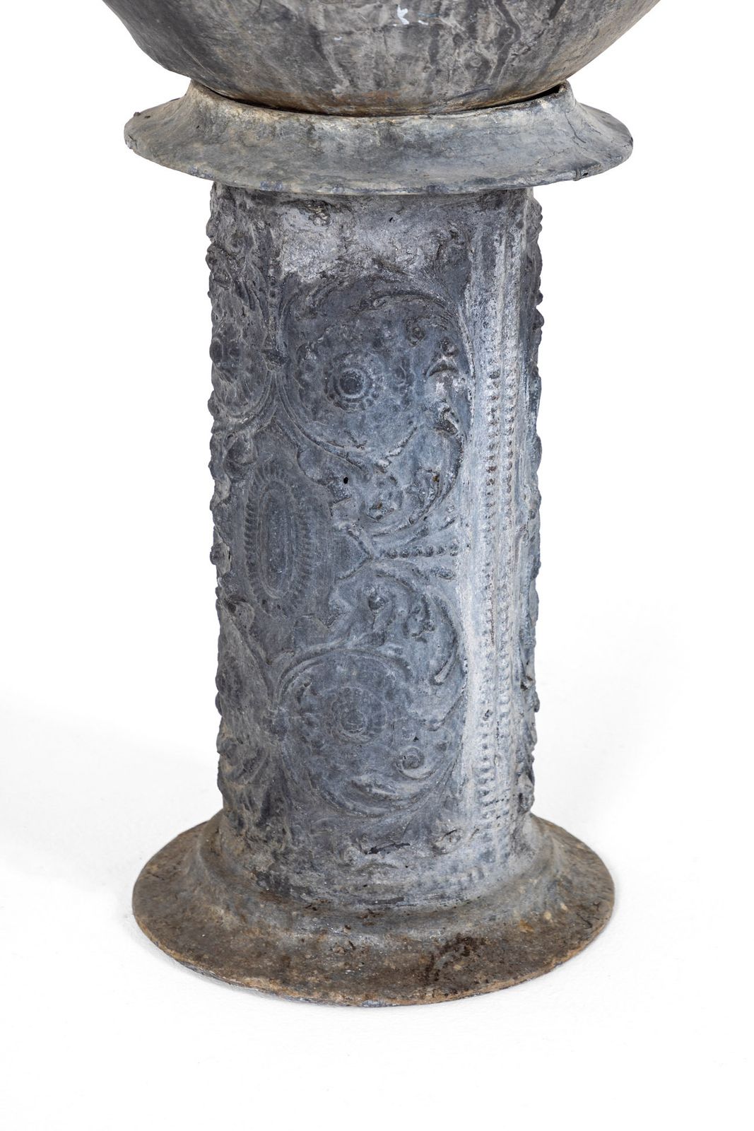 Victorian Lead Garden Planter, 1800s photo vintage