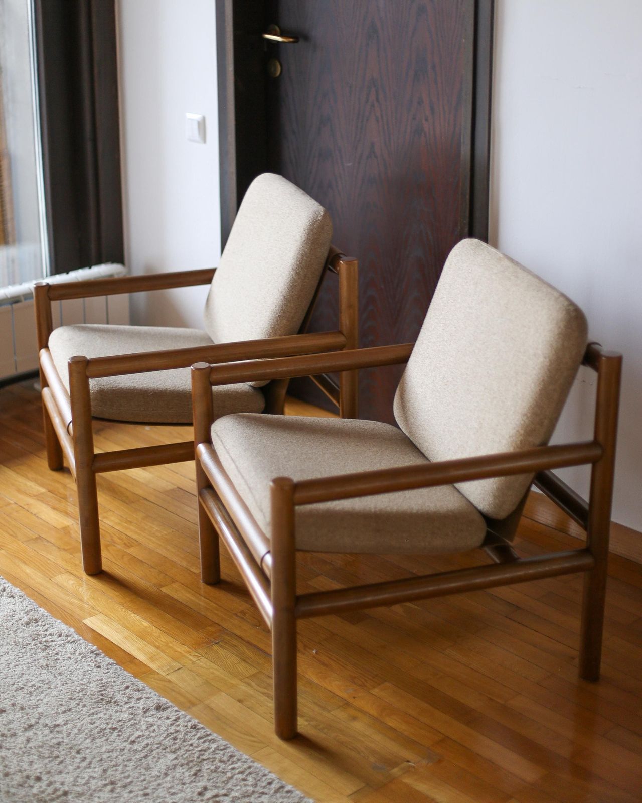 Set Of 2 Rare Mid Century Armchairs Barbara By Branko Uršič Stol Kamnik Yugoslavia, 1960s