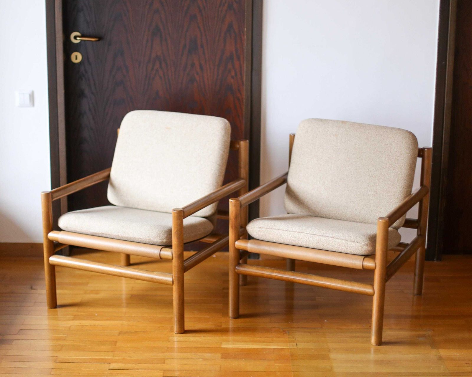 Set Of 2 Rare Mid Century Armchairs Barbara By Branko Uršič Stol Kamnik Yugoslavia, 1960s photo furniture