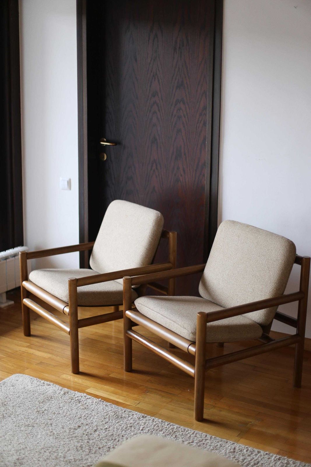 photo for sale Set Of 2 Rare Mid Century Armchairs Barbara By Branko Uršič Stol Kamnik Yugoslavia, 1960s