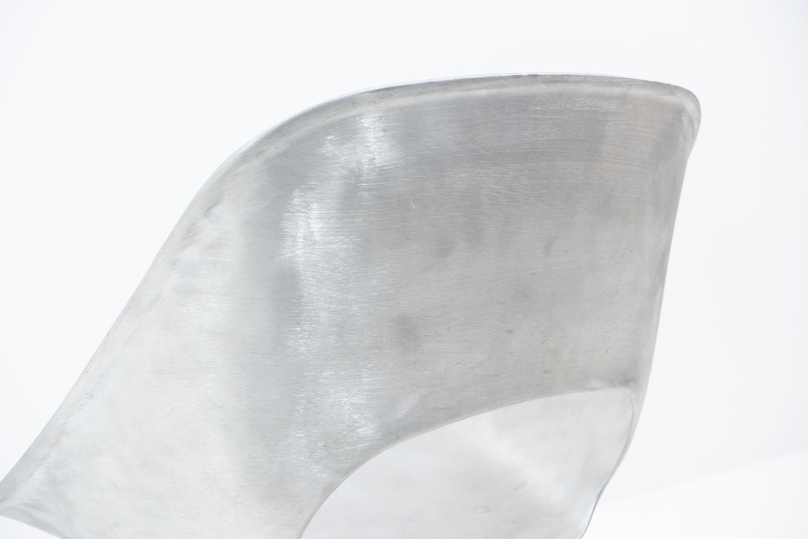 photo for sale Aluminum Tonneau Chair By Pierre Guariche For Steiner, 1950s