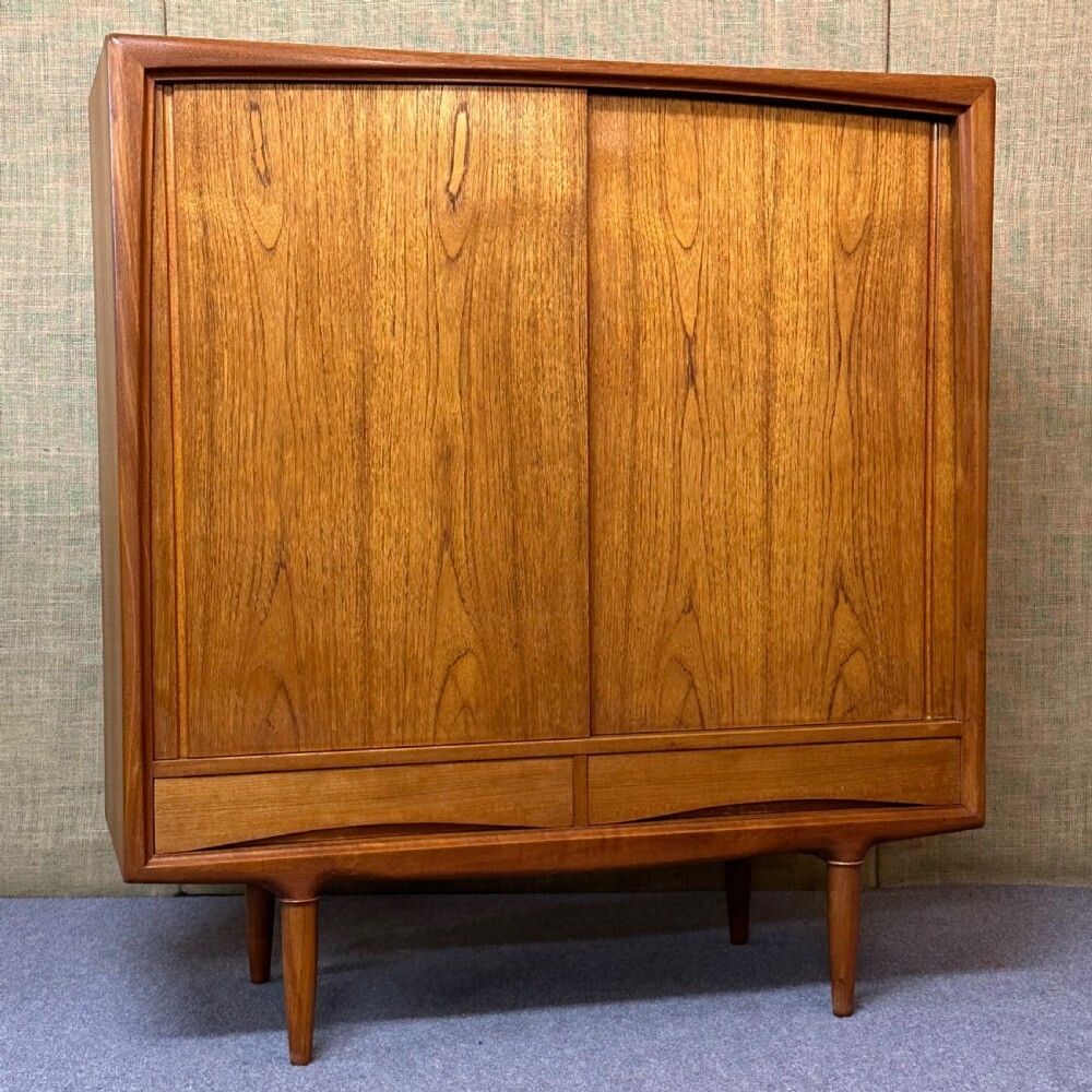 Attractive Large Danish Mid Century Teak Highboard By Axel Christensen For Aco Mobler photo furniture