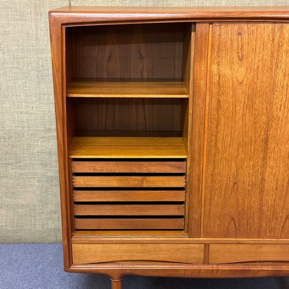 Attractive Large Danish Mid Century Teak Highboard By Axel Christensen For Aco Mobler photo Furniture