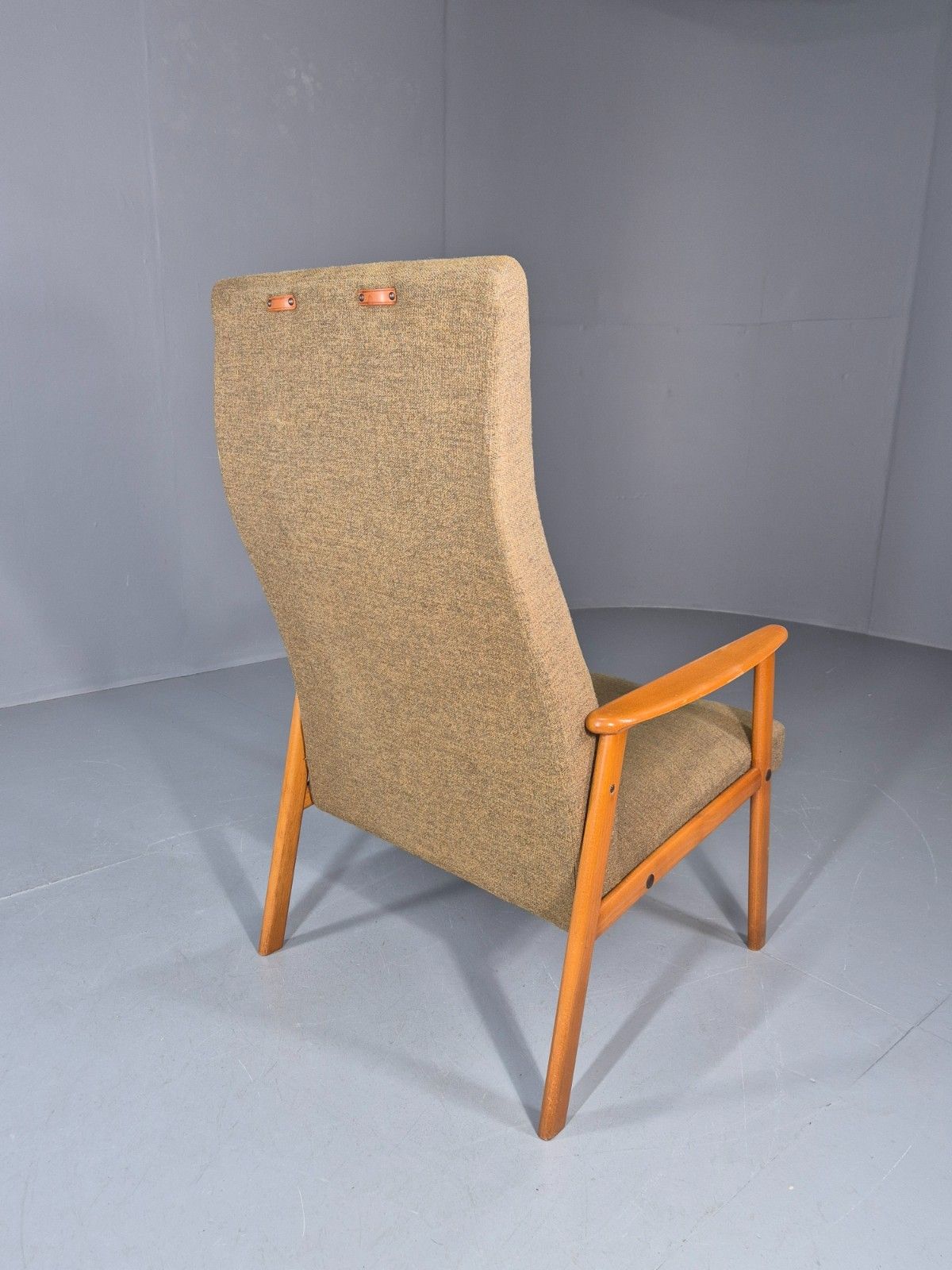 Vintage Lounge Chair Danish Mid Century Retro Beech Frame 1960s Eb11294 Mnor photo vintage