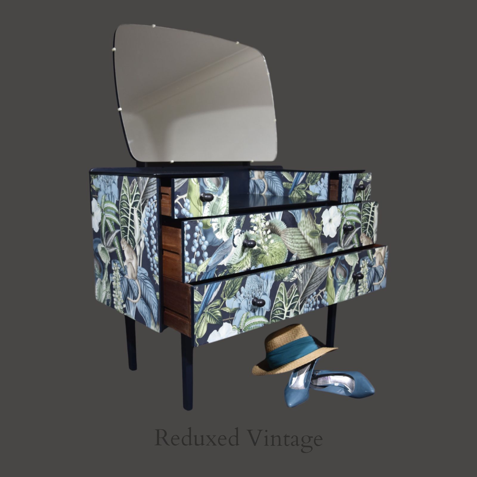 Hand Painted, Designer Wallpaper, Satin Finish, Functional Art,  Bedroom Furniture photo Furniture
