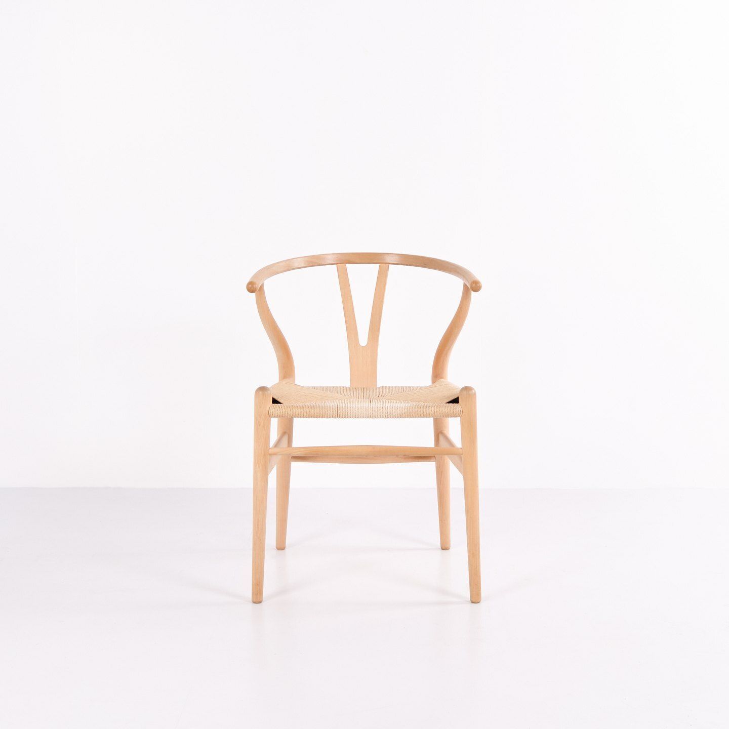 Set Of Six Y Chairs   Model Ch24   Beech & Natural Wicker   Hans J. Wegner   Carl Hansen & Son   1970s photo furniture