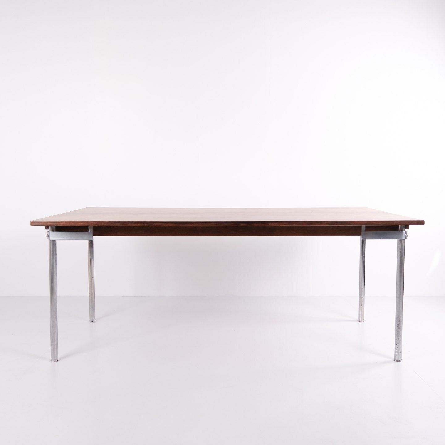 Dining Table With Flaps   Model At 319   Rio Rosewood & Steel Legs   Hans J. Wegner   Andreas Tuck   1960s photo vintage