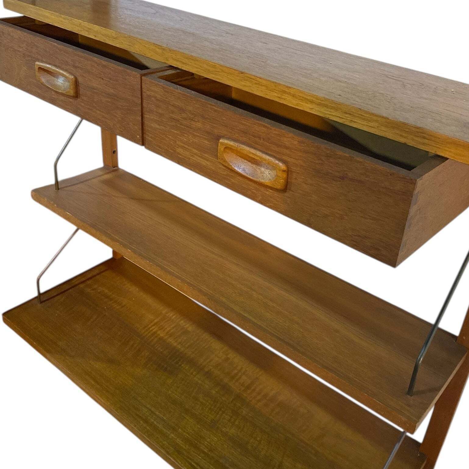 Furniture Danish Wall Unit Poul Cadovius Desk Cupboard Drawers Shelves photo
