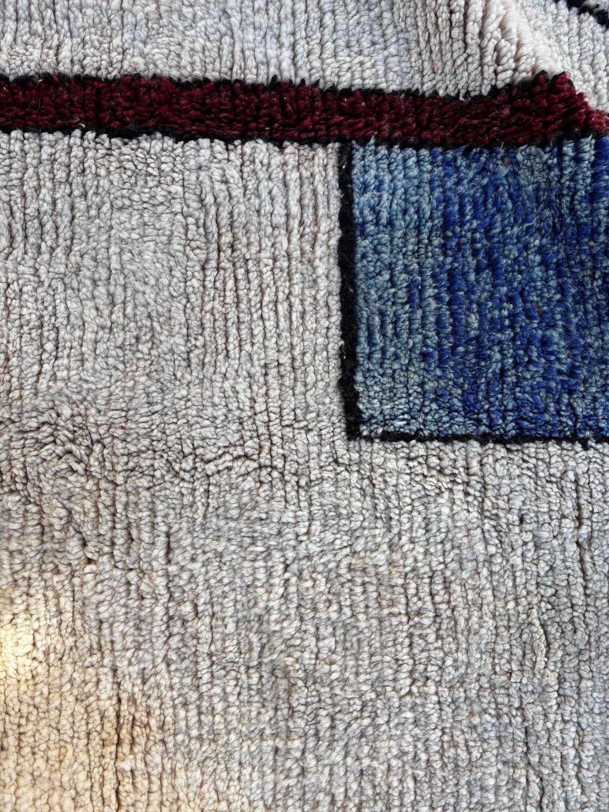 Minimalist Pattern Modern Colorful Rug 210x310 Cm, Authentic Moroccan Rug, Beni Ourain Wool Rug, Handmade Rug, , photo 999.0