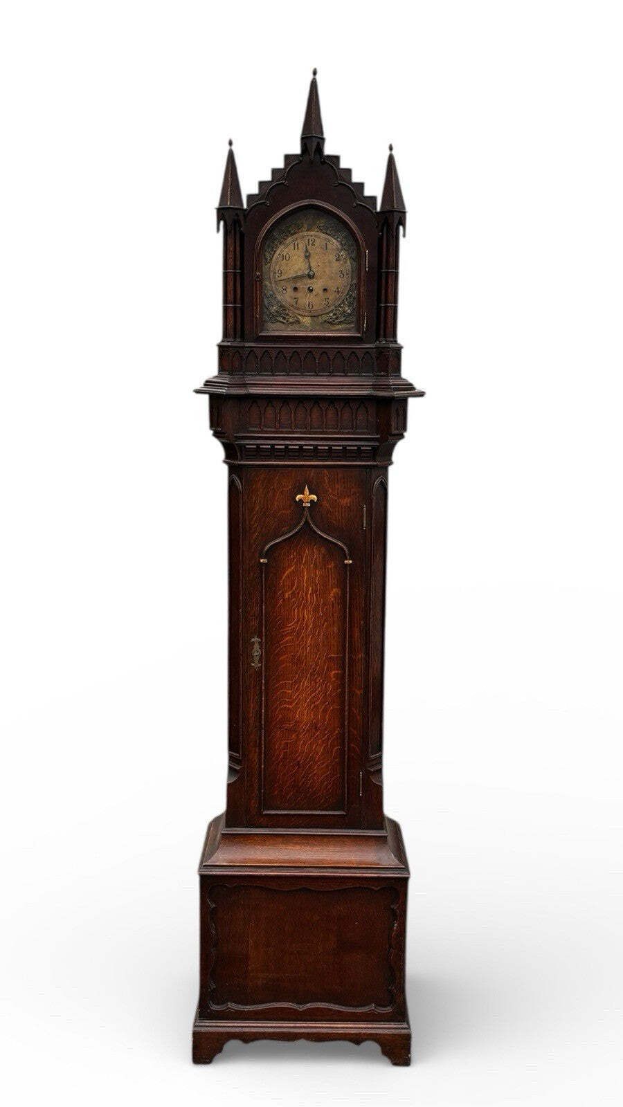 Impressive Gothic Fusee Bracket Clock On Pedestal. photo for sale