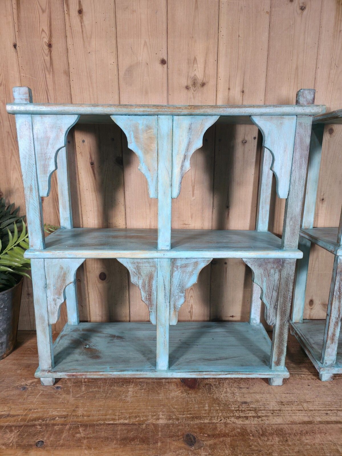 Vintage Reclaimed Indian Solid Wooded Arched Temple Wall Display Shelf Shelves photo furniture