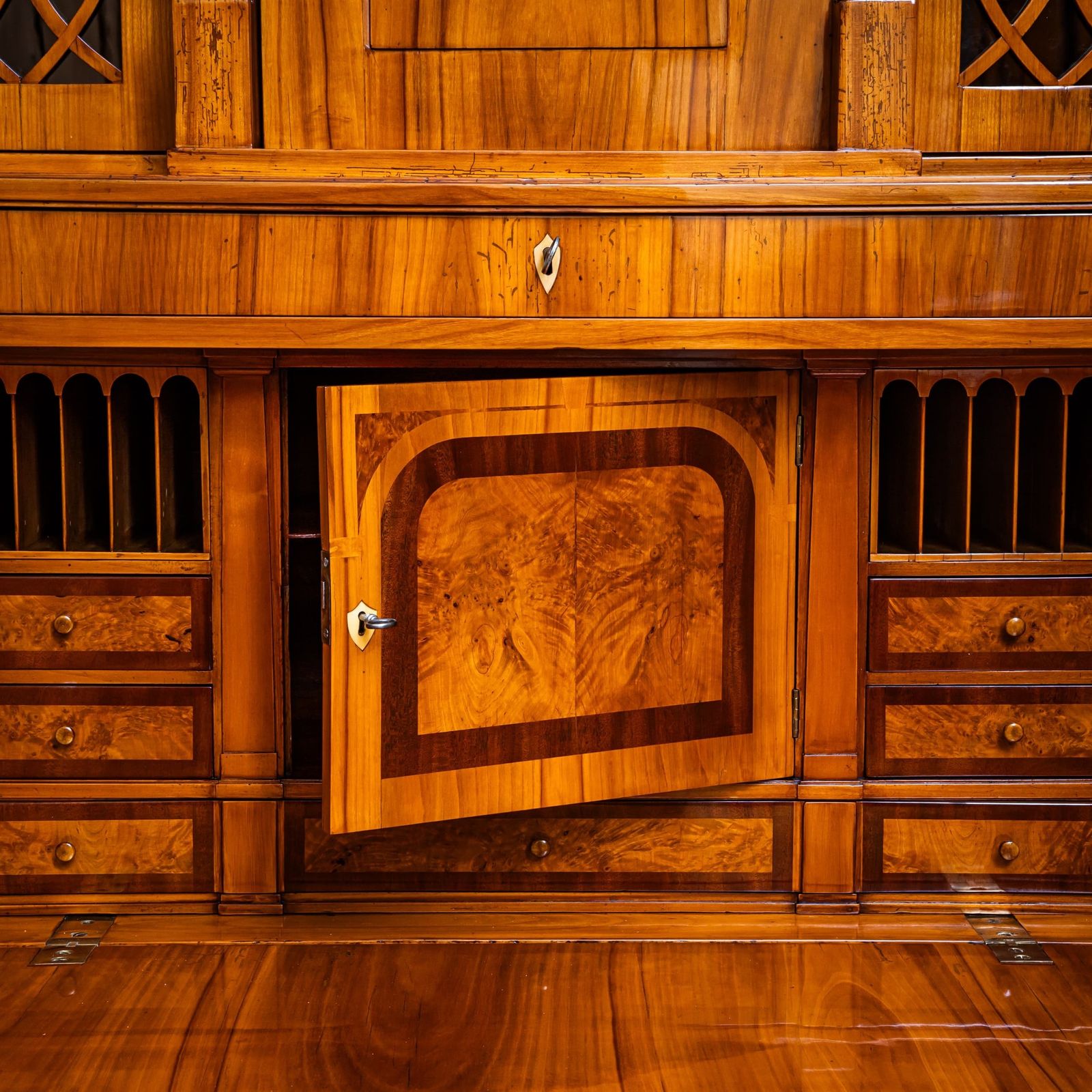 Biedermeier Secretary Desk With Upper Cabinet, Central Germany, Circa 1820 photo buy