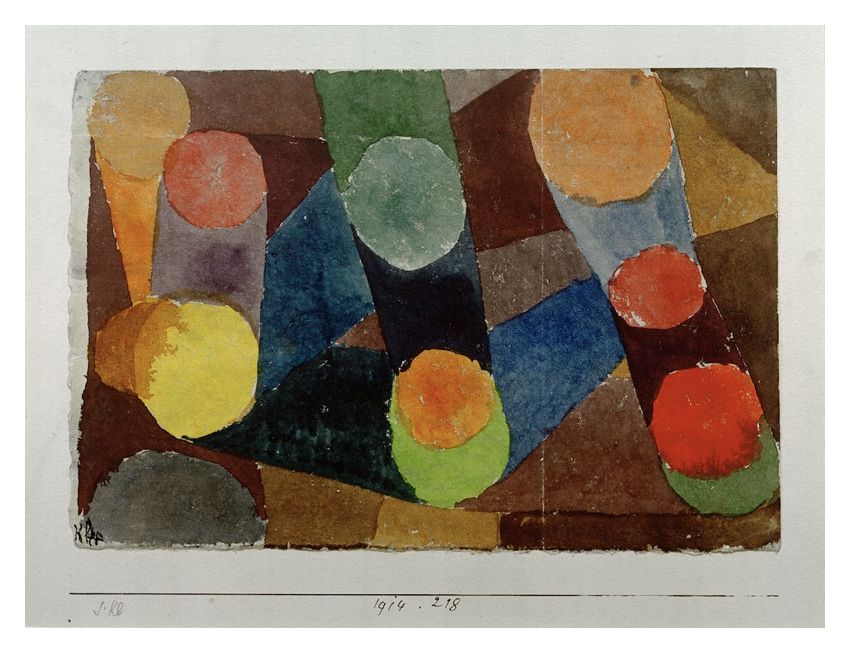Paul Klee 'Colour Circles Connected By Colour Bands' Archival Pigment Print Unframed
