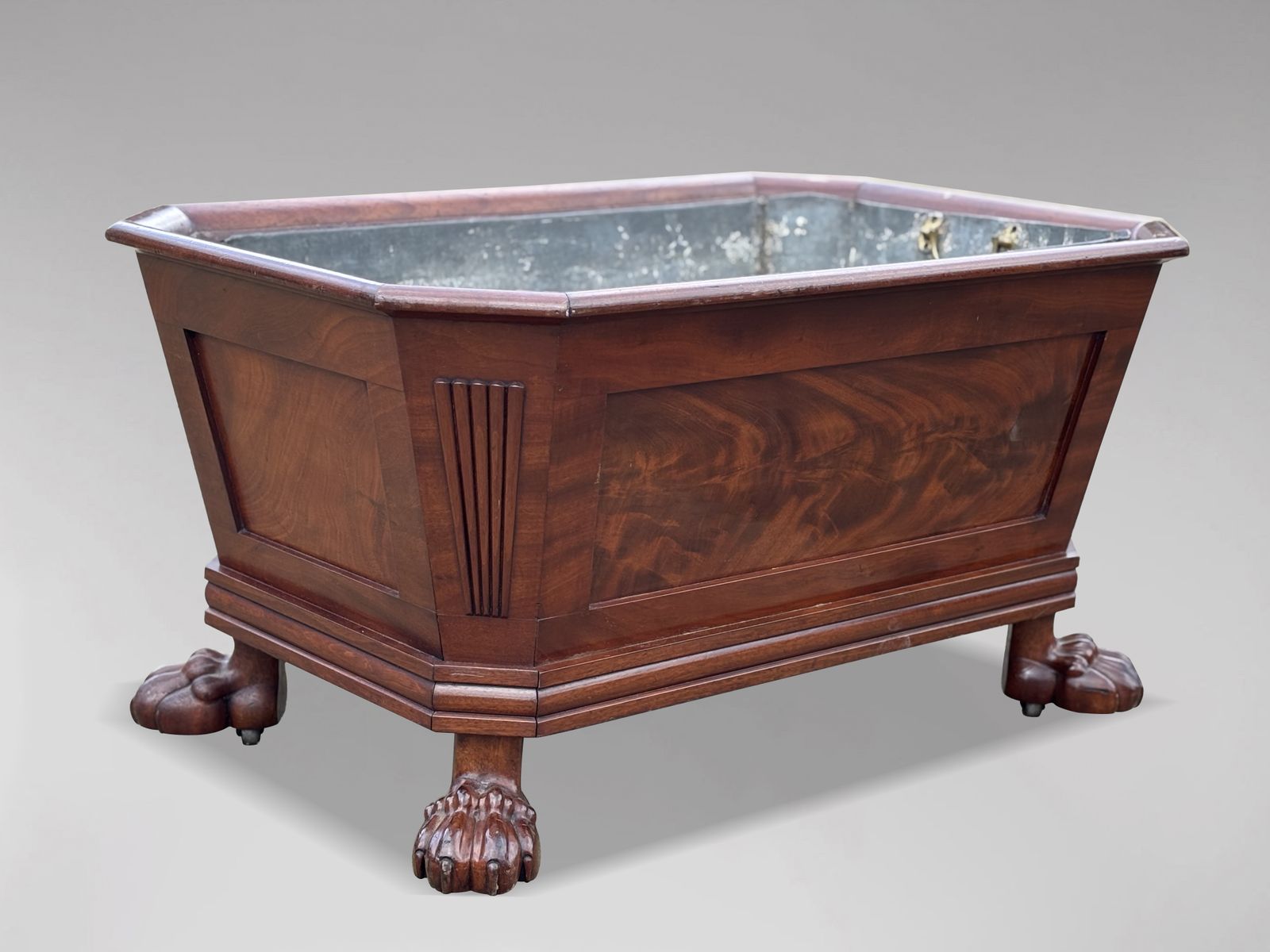 Early 19th Century Regency Period Mahogany Sarcophagus Wine Cooler