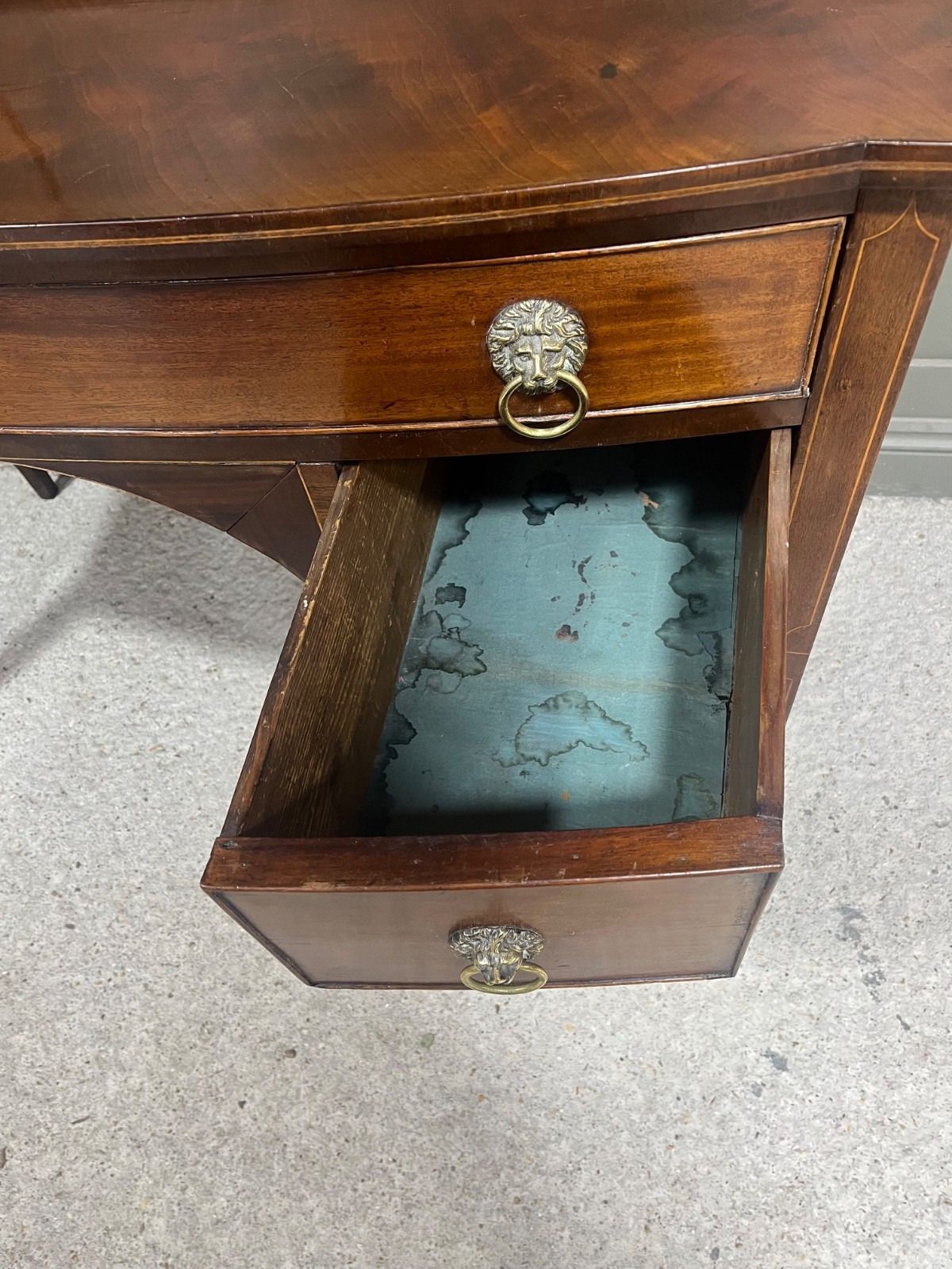 Georgian Desk Knee Hole Style Antique Desk Early 1800’s photo 375.0