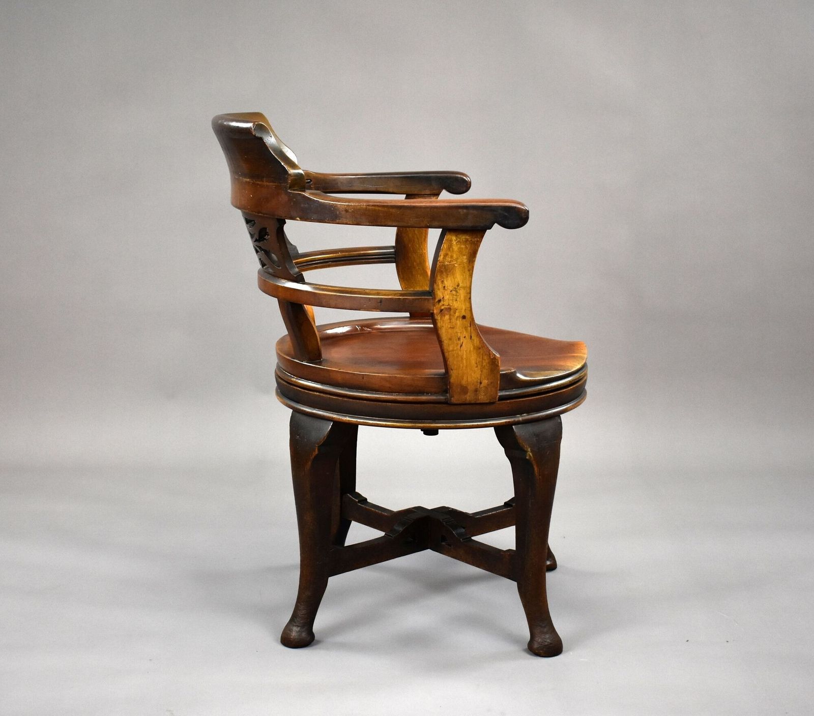 Edwardian Mahogany Desk Chair, 1900s photo 750.0