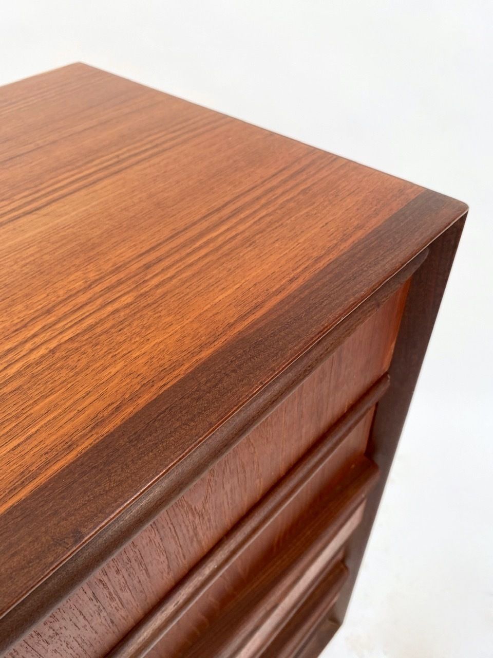 Danish Large Teak Chest Of Drawers Tallboy Mid Century 1960s photo vintage