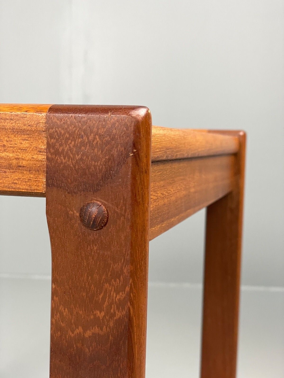 160.0 Vintage Teak Side Table Danish 1970s With Magazine Rack Bedside Mwoo photo