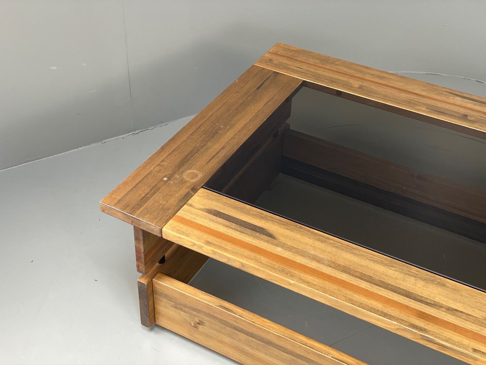 Vintage 1970s Coffee Table Pine & Glass By Hameen Kalustaja Finland photo vinterior